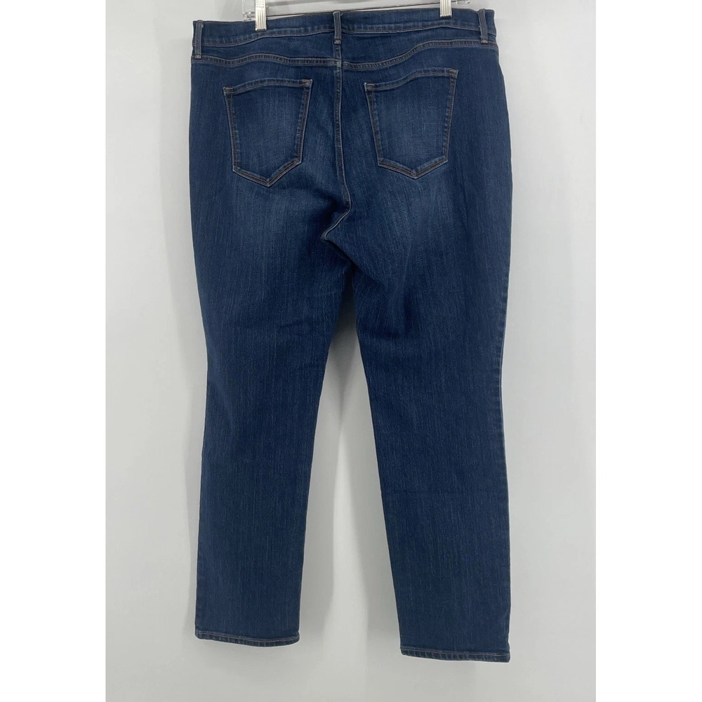 Old Navy Jeans Womens 16 Short Curvy Straight Richmond Stretch Dark Denim - Picture 2 of 9